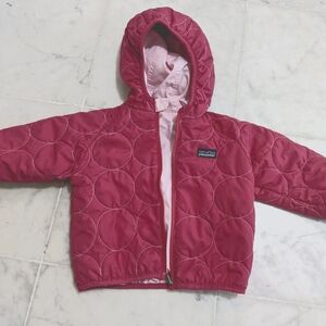 Patagonia Raspberry Quilted Hooded Jacket